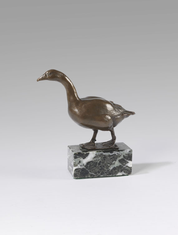 August Gaul - Laufende Gans - Back side