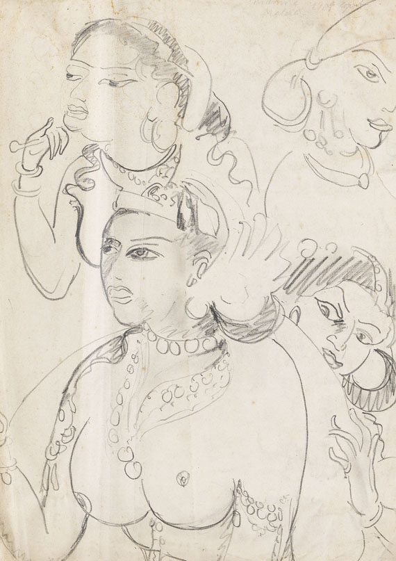 Ernst Ludwig Kirchner - Königin Sivali und ihre Dienerinnen (nach Ajanta-Fresko)