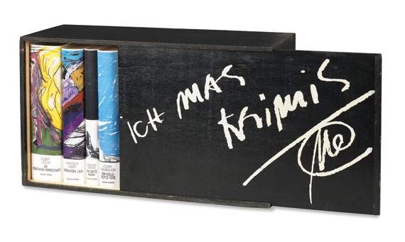 Markus Lüpertz - Ich mag Krimis, 10 Bde. in Holzkassette. - 