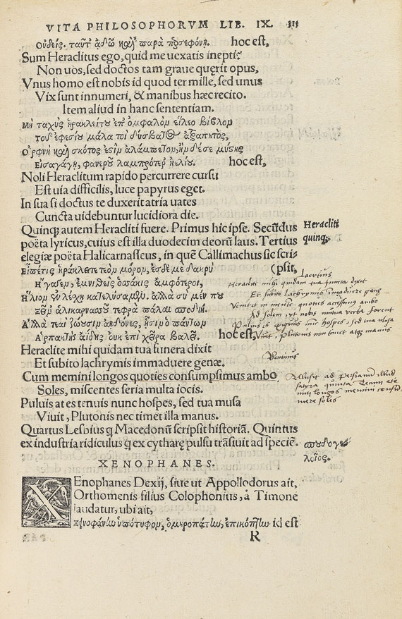 Diogenes Laertius - De vita & moribus philosophorum. - 