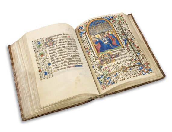  Manuskript - Stundenbuch. Paris um 1450. Manuskript auf Pergament. - 