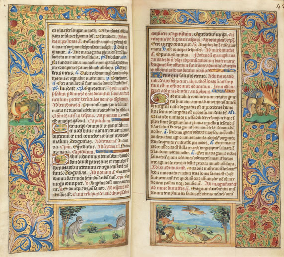  Manuskripte - Stundenbuch um 1500. Manuskript auf Pergament. - 