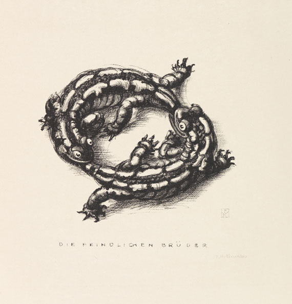 Friedrich Wilhelm Kleukens - Krötenkroam. 8 Lithographien. - 