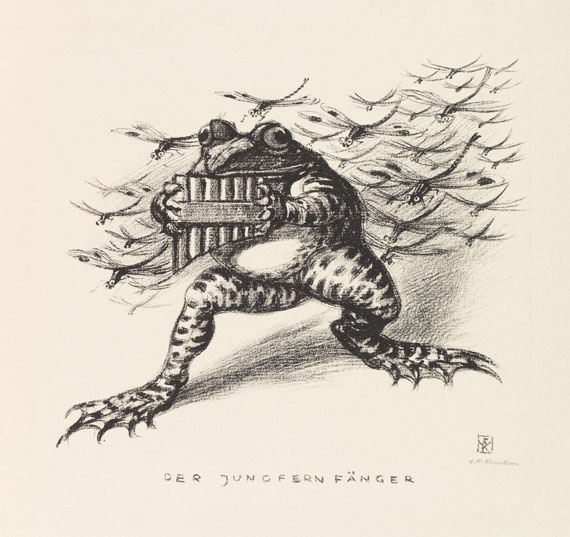 Friedrich Wilhelm Kleukens - Krötenkroam. 8 Lithographien. - 