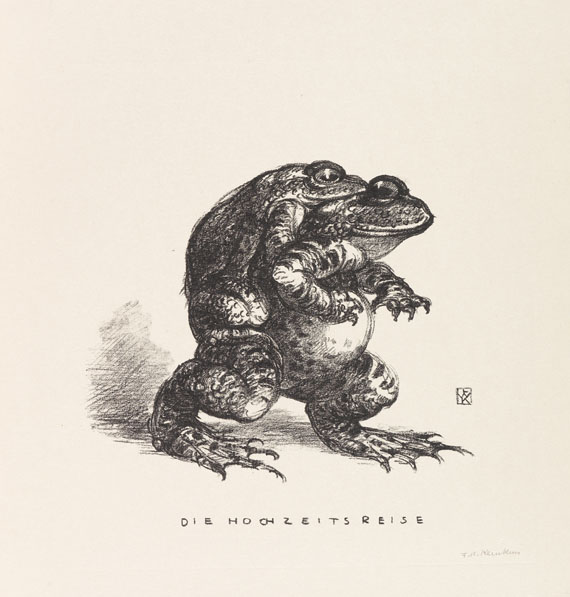 Friedrich Wilhelm Kleukens - Krötenkroam. 8 Lithographien. - 