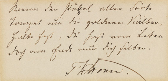 Theodor Storm - Eigh. Gedicht m. U.