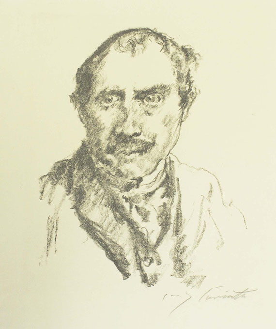 Lovis Corinth - Selbstbildnis. - Dabei: Bildnis einer jungen Dame. - 