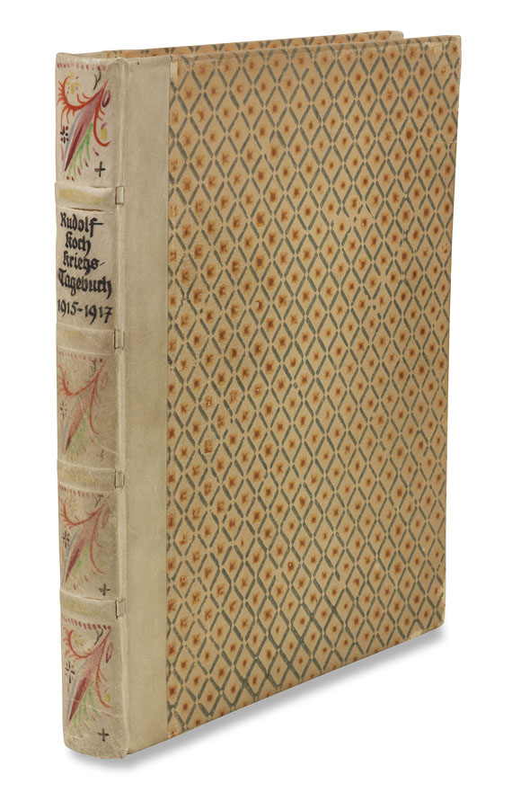 Rudolf Koch - Kriegstagebuch 1915-17 (Handschrift). 1918. - Dabei: Ders., Kriegserlebnisse. - 