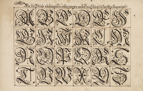  Schreibmeister - Schreibmeisterbuch, Handschrift. - 