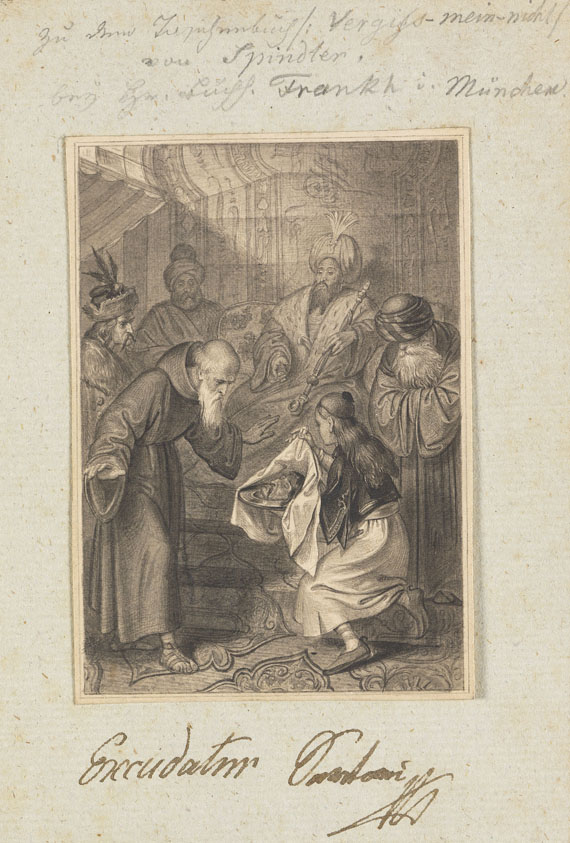 Moritz von Schwind - 14 Original-Zeichnungen für "Vergißmeinnicht" - 