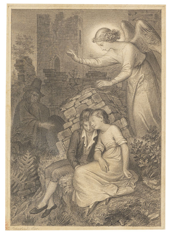 Moritz von Schwind - 14 Original-Zeichnungen für "Vergißmeinnicht" - 