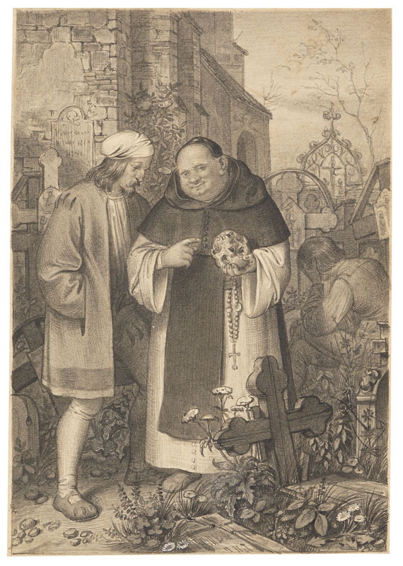 Moritz von Schwind - 14 Original-Zeichnungen für "Vergißmeinnicht" - 