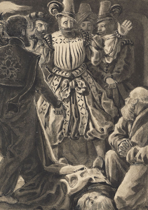 Moritz von Schwind - 14 Original-Zeichnungen für "Vergißmeinnicht" - 