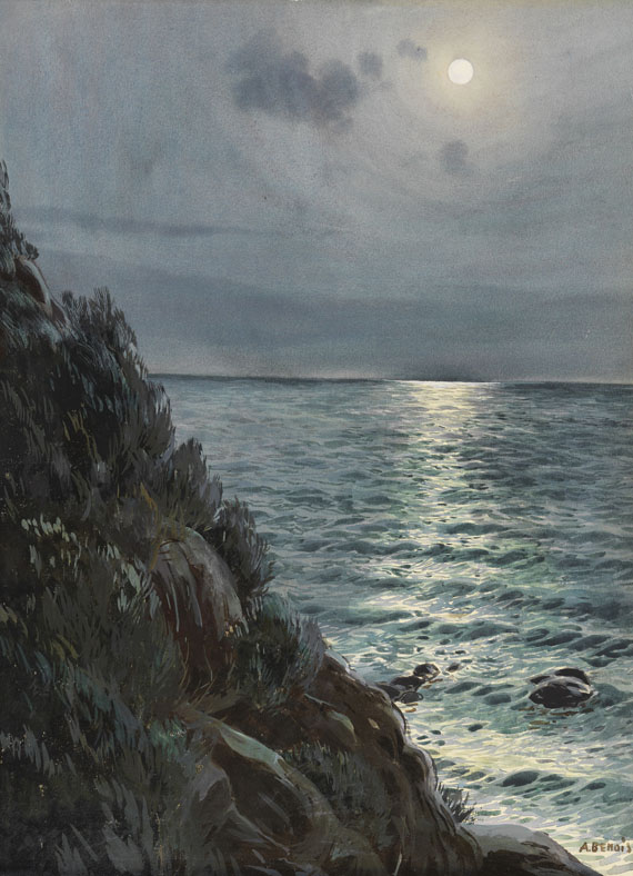 Albert Nikolajewitsch Benois - Meeresküste bei Vollmond