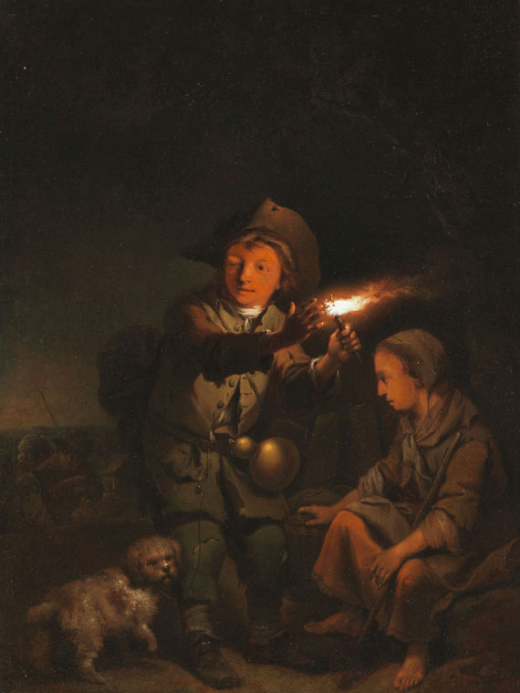 Johann Conrad Seekatz - 2 Pendants: Nächtliche Kinderszenen - 