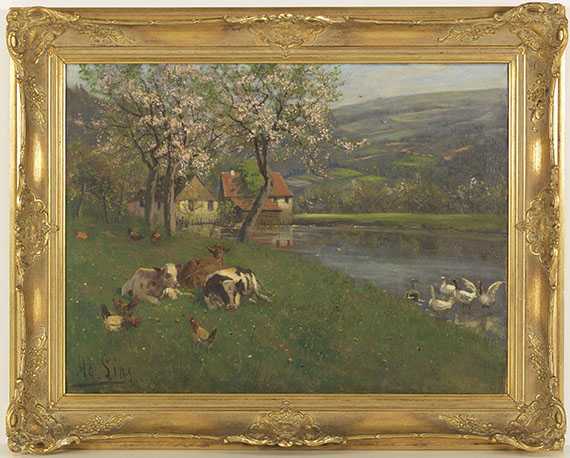 Adolf Lins - Sommertag am See - Frame image