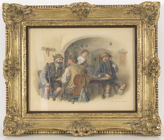 Peter Kraemer II - Jäger im Wirtshaus - Frame image