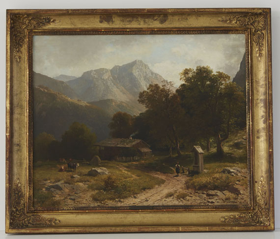 Ludwig Gebhardt - Sommerliche Alpenidylle - Frame image