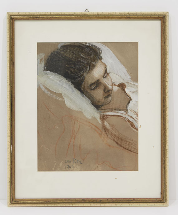 Leo Putz - Schlafendes Mädchen - Frame image