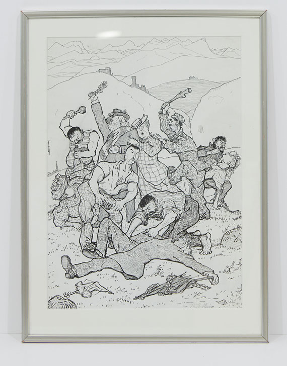 Thomas Theodor Heine - Aus Welschtirol - Frame image