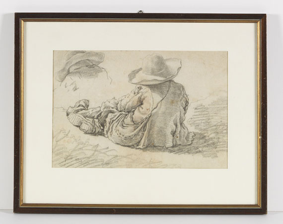 Cornelis Saftleven - Zugeschrieben - Ruhender Hirte - Frame image