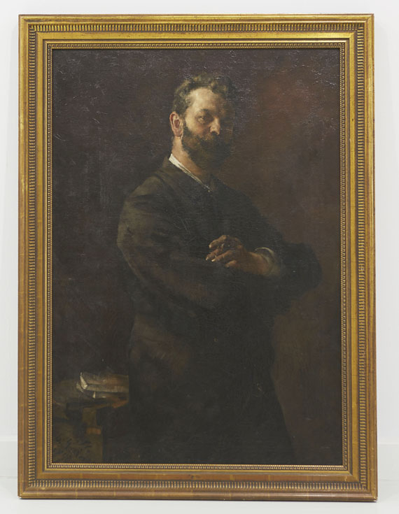 Otto Greiner - Porträt des Zeichenlehrers Arthur Haferkorn - Frame image