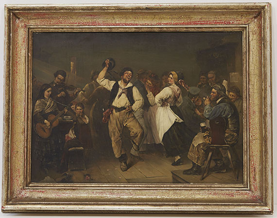 Max Rentel - Fischertanz (Motiv aus der Kurischen Nehrung) - Frame image
