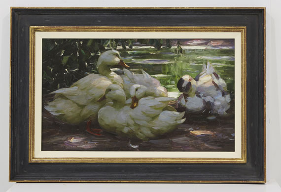 Alexander Koester - Enten am Ufer - Frame image