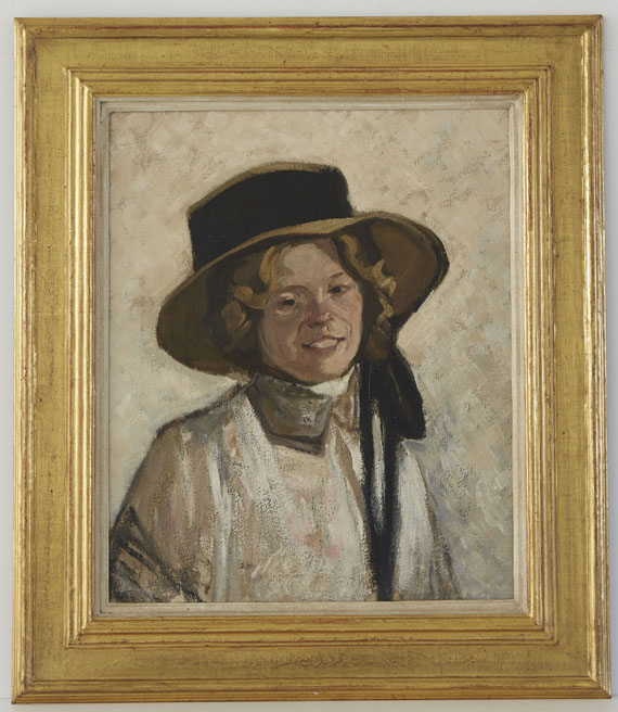 Julius Seyler - Mädchen mit Hut - Frame image