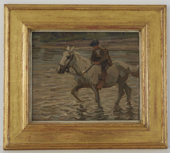 Julius Seyler - In der Schwemme - Frame image