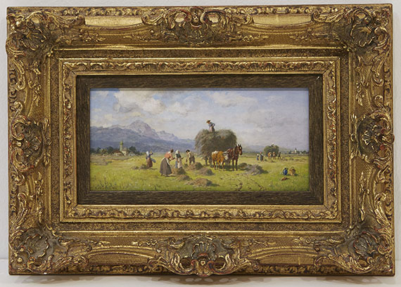 Robert Schleich - Heuernte im Vorgebirge - Frame image