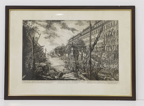 Giovanni Battista Piranesi - Veduta del Porto di Ripa Grande - Frame image