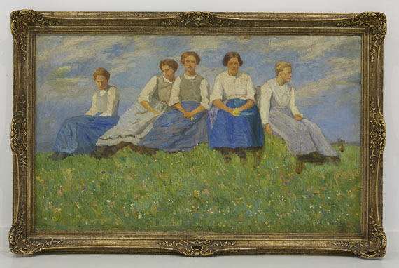 Carl Bantzer - Die jungen Mädchen (Studie) - Frame image