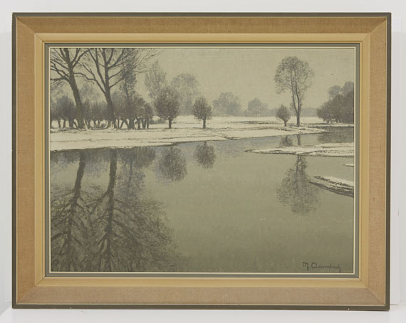 Max Clarenbach - Winterlandschaft am Niederrhein, bei Wittlaer - Frame image