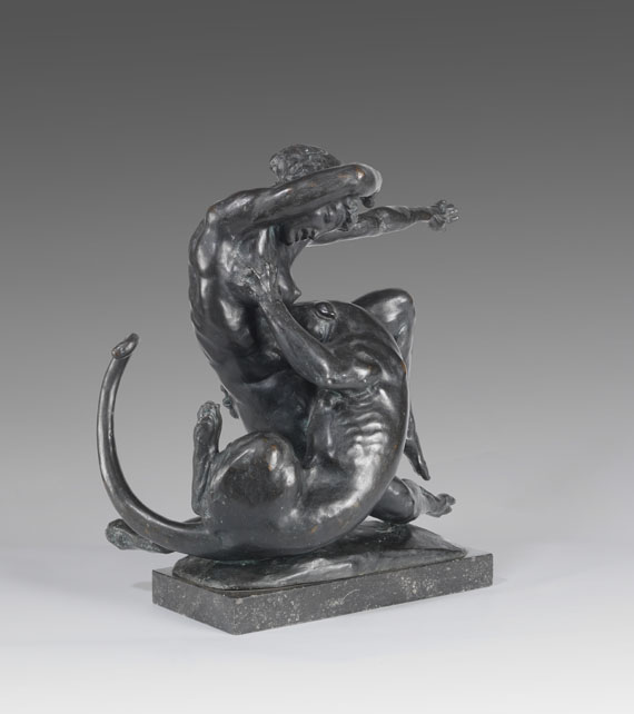 Fritz Behn - Weib, vom Panther überfallen - 