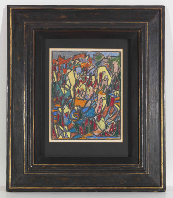 Adolf Hölzel - Belebte Landschaft - Frame image