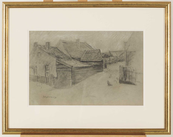Max Liebermann - Straßenecke in einem holländischen Fischerdorf - Frame image