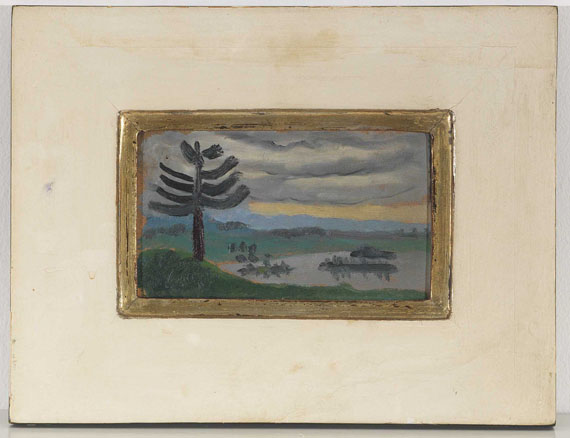 Gabriele Münter - Landschaft bei Murnau (Abend am See) - Frame image