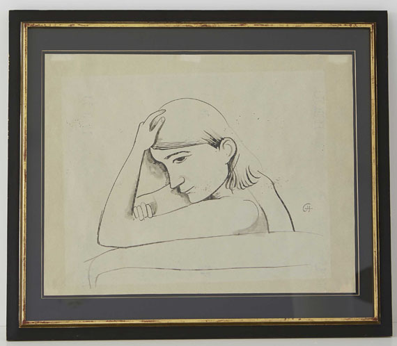 Karl Hofer - Trost (Nachdenkliches Mädchen) - Frame image