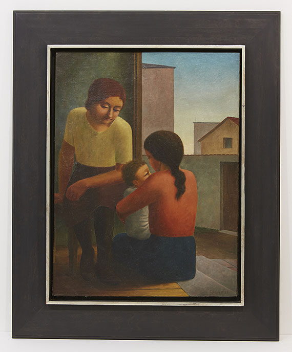 Georg Schrimpf - Zwei Frauen mit Kind - Frame image