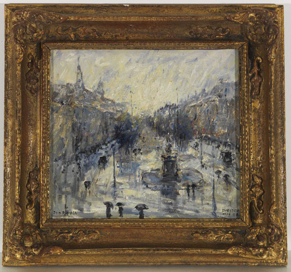 Otto Pippel - Strasse bei Regenwetter, Dresden - Frame image