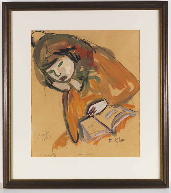 Friedrich Karl Gotsch - Hanne lesend - Frame image