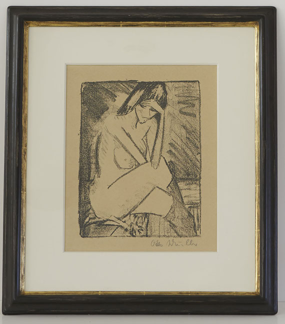 Otto Mueller - Sitzende in Strümpfen - Frame image