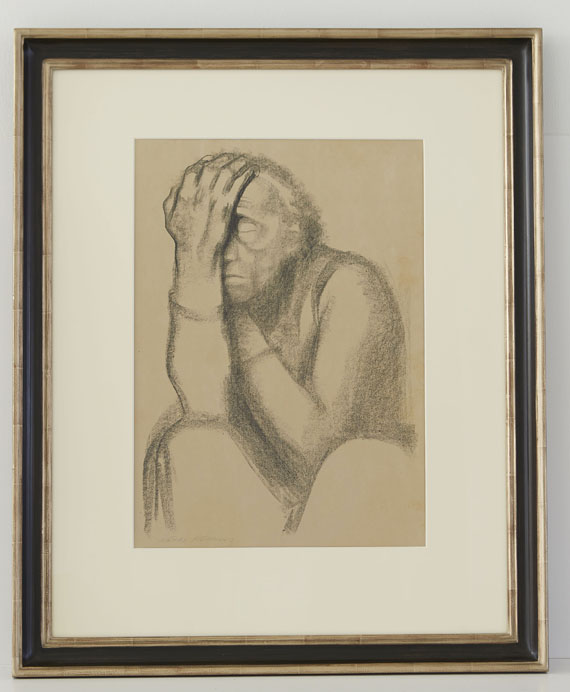 Käthe Kollwitz - Nachdenkende Frau - Frame image