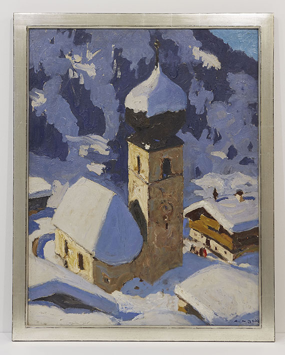 Alfons Walde - Verschneite Alm - Frame image