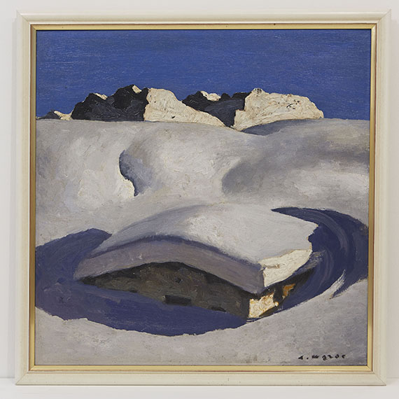 Alfons Walde - Verschneite Alm - Frame image