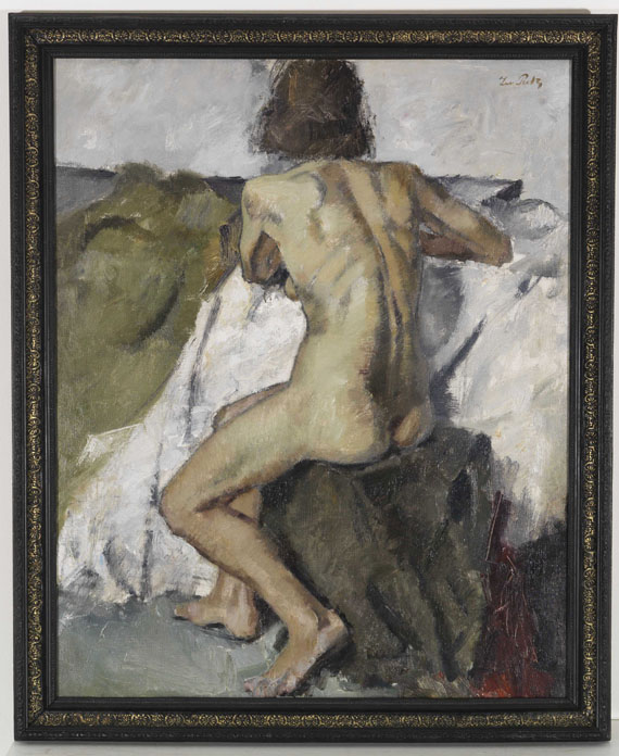 Leo Putz - Sitzender weiblicher Rückenakt - Frame image