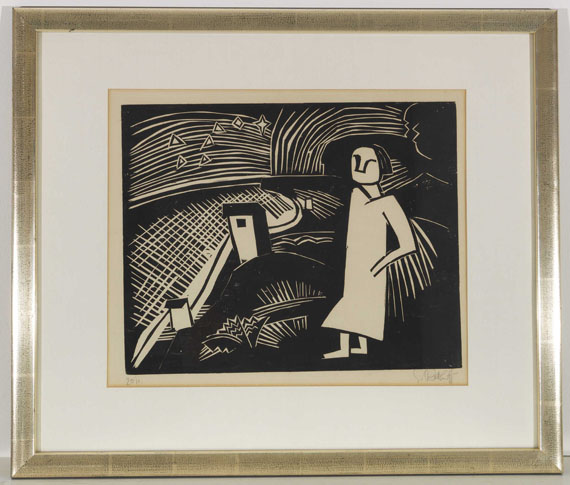 Karl Schmidt-Rottluff - Nacht am Strand - Frame image