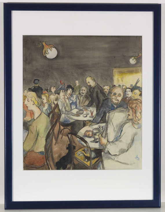 Ludwig Meidner - Kaffeehausszene - Frame image
