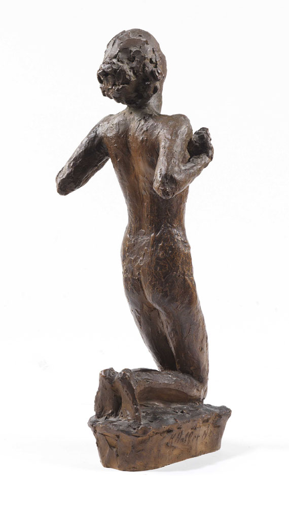 Hermann Haller - Kniende mit erhobenen Händen - Back side